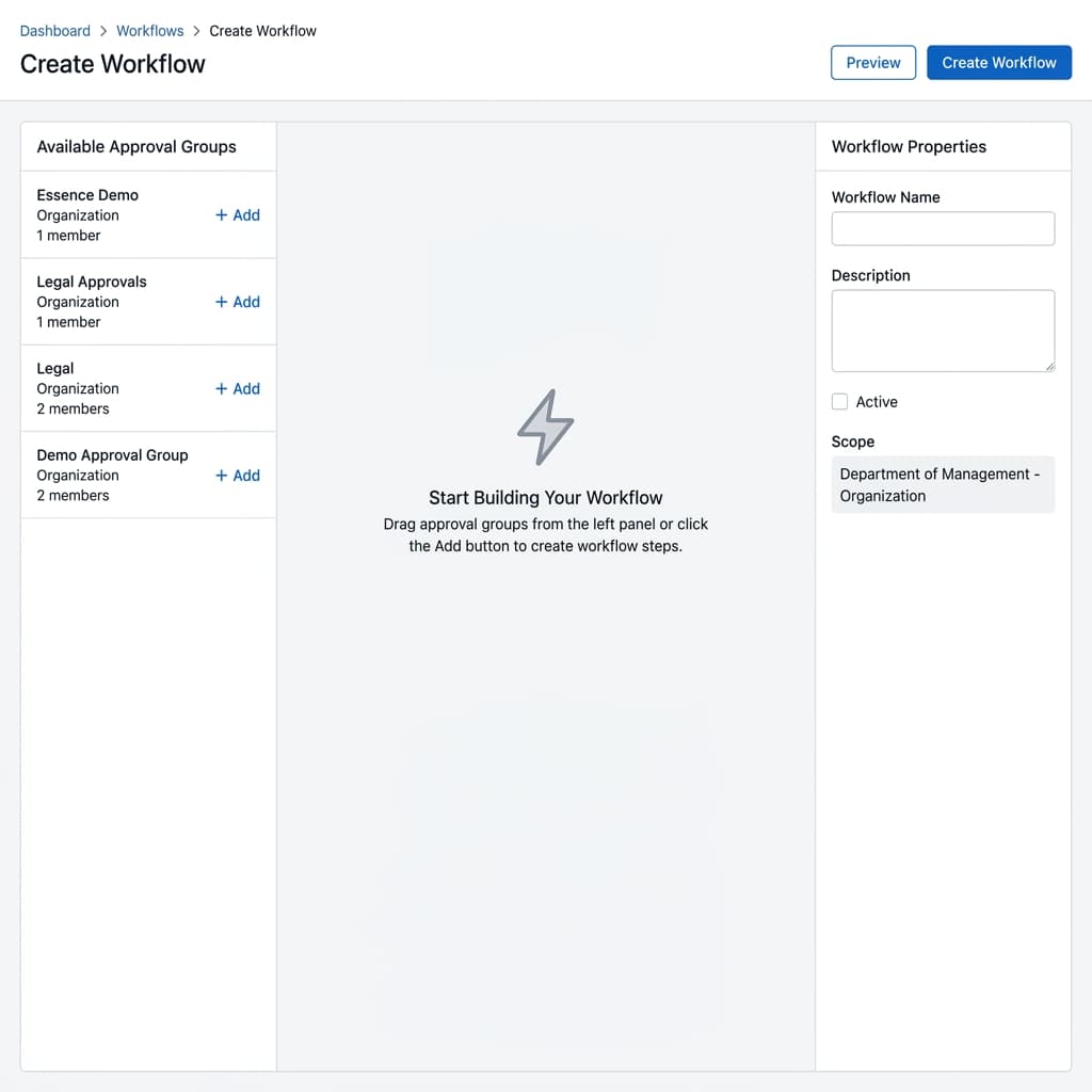 MOSI workflow builder